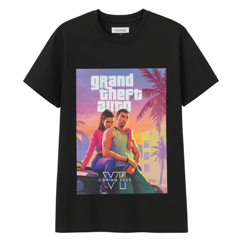تیشرت گیمینگ طرح بازی GTA 6 (Grand Theft Auto VI)
