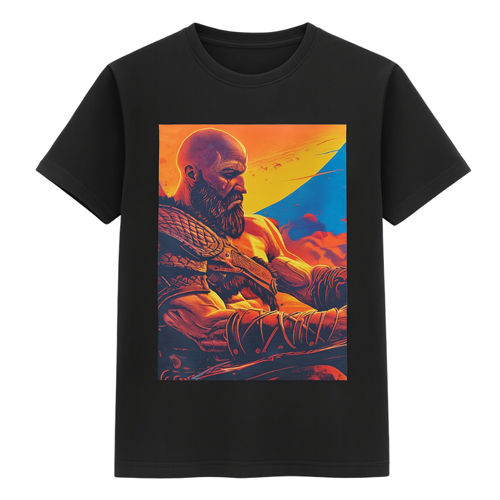 تیشرت گیمینگ طرح کریتوس God of War گرافیکی