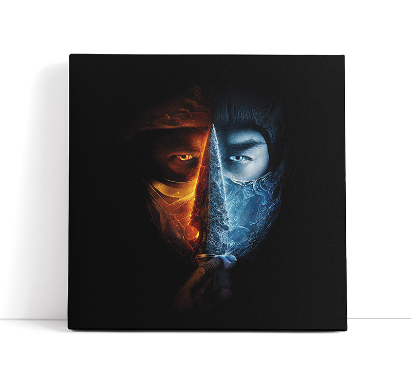تابلو گیمینگ Mortal Kombat طرح Scorpion و Sub-Zero
